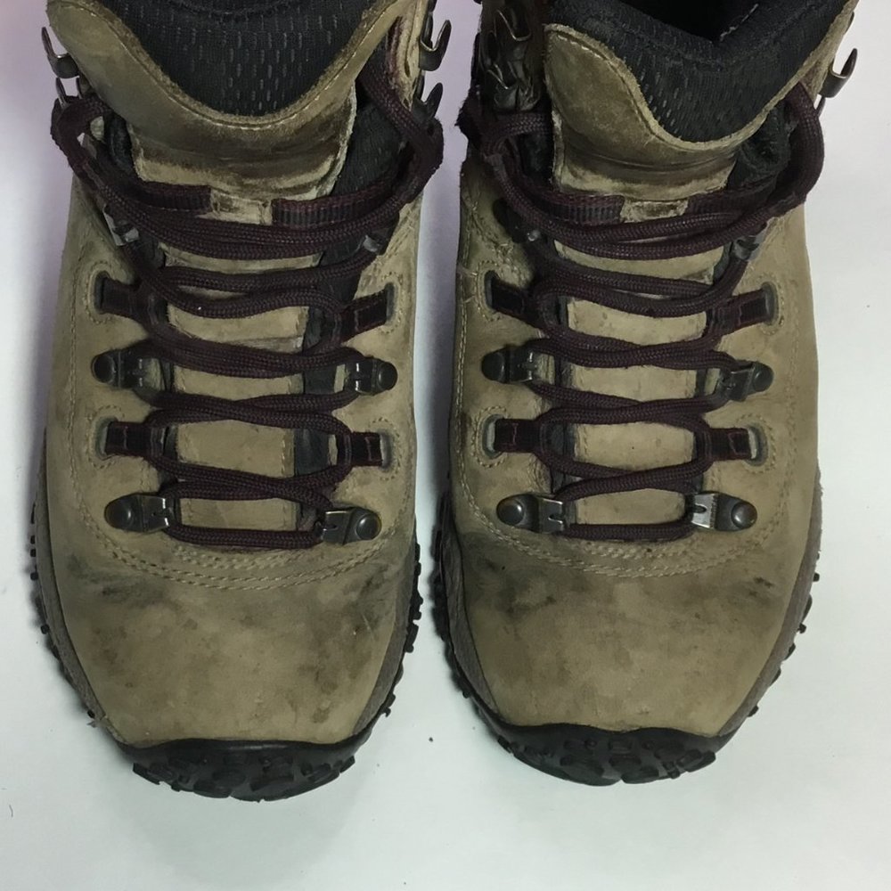 Merrell Woman s Leather 6 Hiking Boots Waterproof Brown Size 6 GUC - Picture 5 of 8
